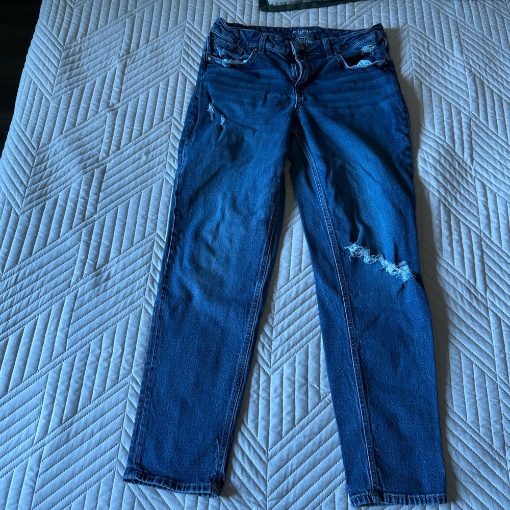 Classic Blue Distressed Skinny Jeans